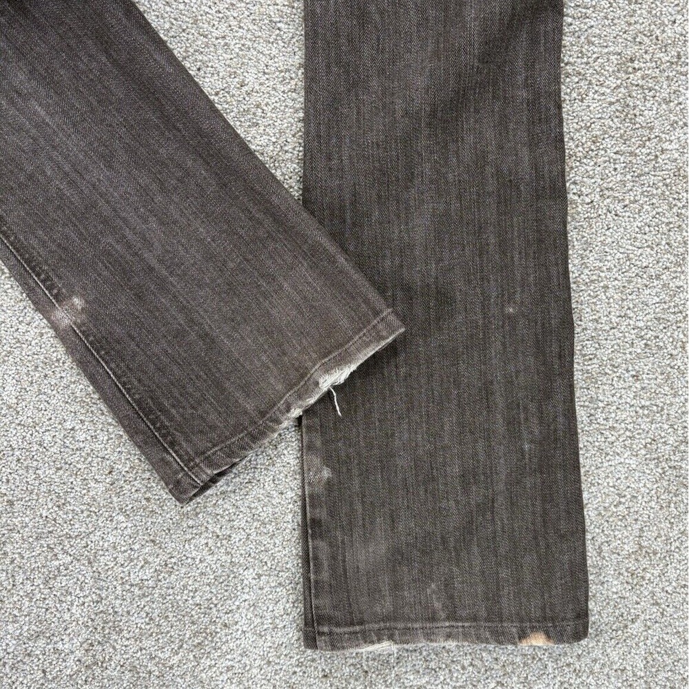 7 for All Mankind 'A' Pocket Jeans Womens‎ 28 Brown Flared Stretch Boho Festival - Picture 4 of 14
